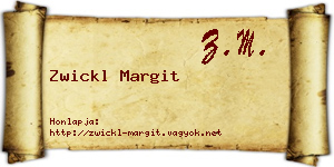 Zwickl Margit névjegykártya